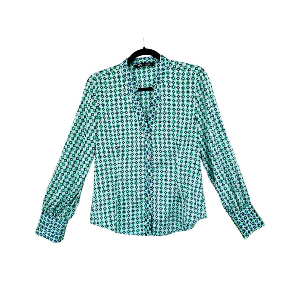 Zara Geometric Print Blouse